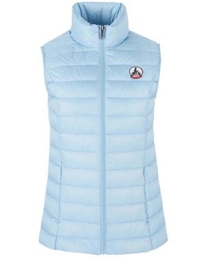 J.O.T.T Chaleco Acolchado Sin Mangas Seda, Mujer, Talla - Azul