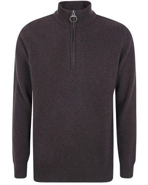 Barbour Truien & Vesten ,Bruin ,Wol Holden Half Zip Truien - Blauw