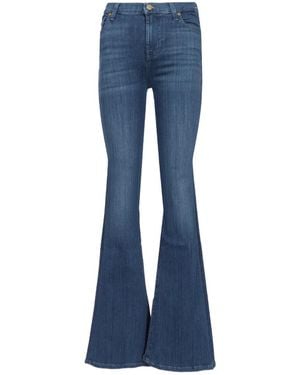 7 For All Mankind Hw Ali Neptune High-Waist Flared Jeans - Blauw