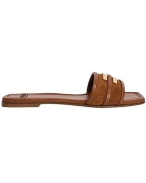 Elisabetta Franchi Sliders - Brown