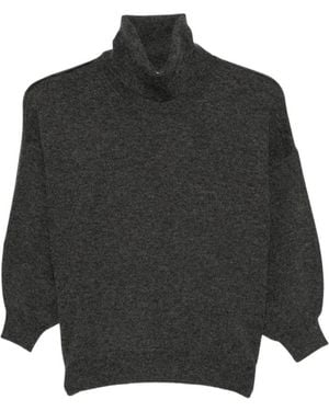 Max Mara Truien & Vesten ,Grijs ,Wol Mmlbreak Turtleneck - Zwart