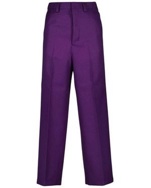 Ami Paris Straight Trousers - Purple
