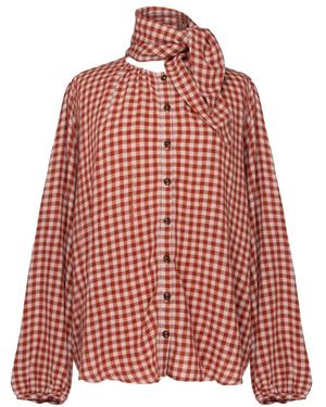 Des Petits Hauts Overhemden ,Rood ,Wol Blouse