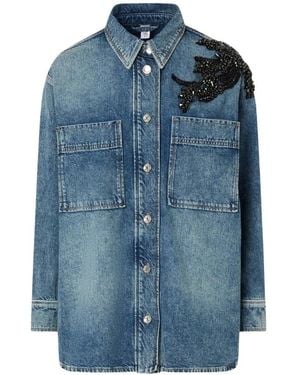 Liu Jo Overhemden ,Blauw ,Denim Denim Superior