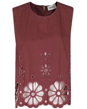 MEIMEIJ Sleeveless Tops - Rojo