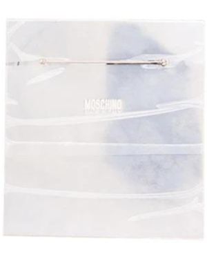 Moschino Polaroid Brosche - Weiß