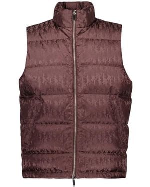 Dior Ärmellose schräge daunenjacke - Braun