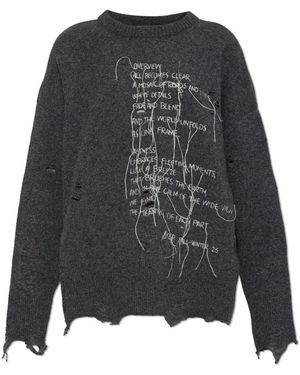 Akep Truien & Vesten ,Grijs ,Sweater Met Vintage Effect
