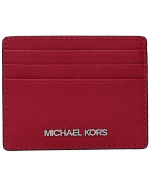 Michael Kors Accessoires ,Rood ,Leer Luxe Leren Kaarthouder
