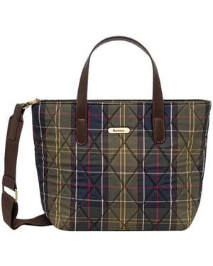 Barbour Gesteppte Tartan-Tragetasche - Schwarz