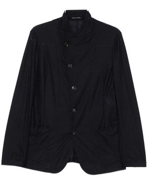 Emporio Armani Kostuums ,Blauw ,Wol Wool Blazer Jacket
