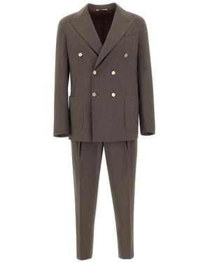 BRIGLIA Double Breasted Suits - Gris
