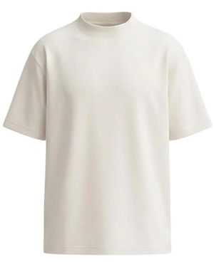 Kaptain Sunshine Tops ,Wit ,Katoen Suvin Supima Tube Tee Light