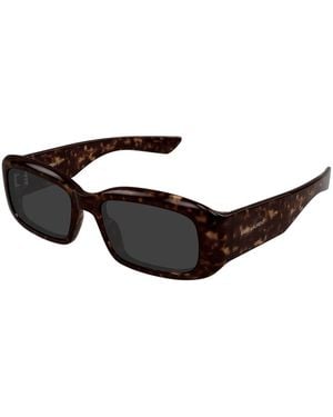 Saint Laurent Schmale Rechteckige Sonnenbrille - Schwarz