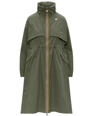 K-Way Jassen ,Groen ,Polyester Aube Memory Touch Jacket