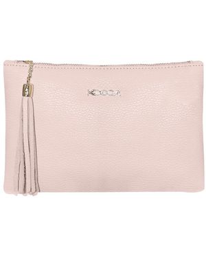 Kocca Tassen ,Roze ,Leren Handtas Met Afneembare Kettingriem