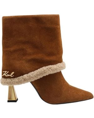 KARL LAGERFELD Heeled Boots - Brown