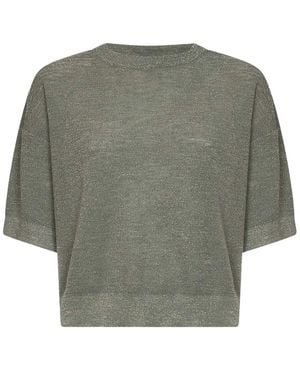 Brunello Cucinelli Trui Met Ronde Hals - Grijs