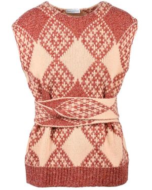 Ballantyne Gilet Over Mit Gürtel - Pink