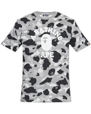 A Bathing Ape T-Shirt Mit Logo - Grau