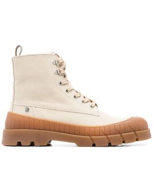 KENZO Lace-Up Boots - Natural