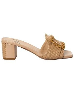 Roberto Festa Heeled Mules - Neutro