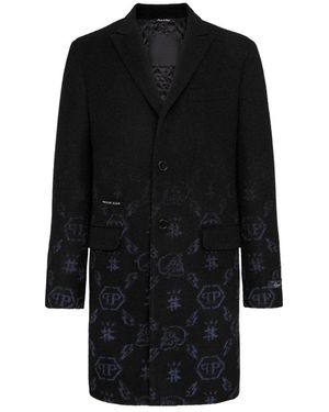 Philipp Plein Single-Breasted Coats - Zwart