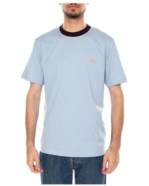 Lacoste Classic Fit Colour-Block Baumwoll-T-Shirt - Blau