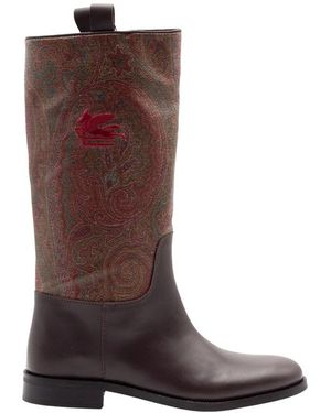 Etro Schoenen ,Veelkleurig ,High Boots - Bruin