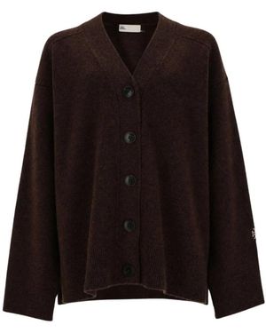 Tory Burch Truien & Vesten ,Bruin ,Wol Wol Cardigan - Zwart