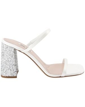 Miu Miu Heeled Mules - White
