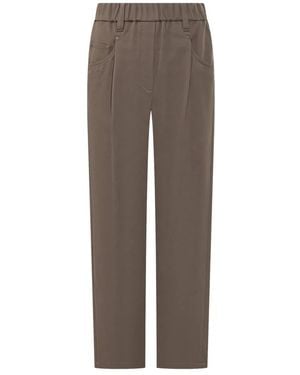 Brunello Cucinelli Slim-Fit Trousers - Marron
