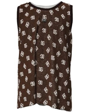 Dolce & Gabbana Sleeveless Tops - Brown
