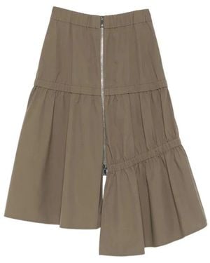 Tibi Rokken ,Groen ,Midi Skirts - Grijs