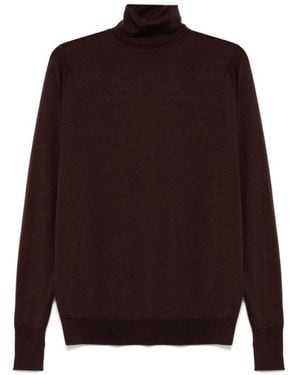 John Smedley Turtlenecks - Brown