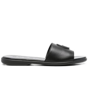 Gucci Schoenen ,Zwart ,Leer Double G Slide Sandal