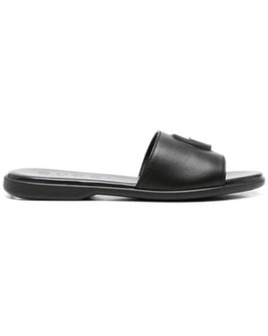 Gucci Schoenen ,Zwart ,Leer Double G Slide Sandal
