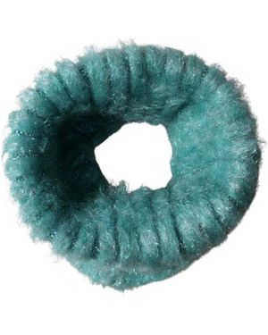 Dolce & Gabbana Accessoires ,Groen ,Wol Mohair Wol Gebreide Omslagdoek Sjaal