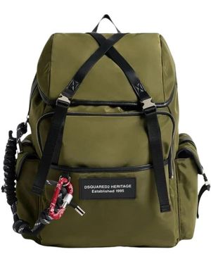 DSquared² Tassen ,Groen ,Polyester Heritage Rugzak