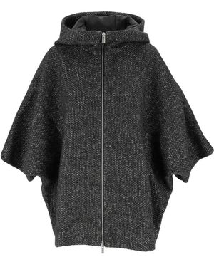 Peserico Alpaca En Lurex Jas - Zwart