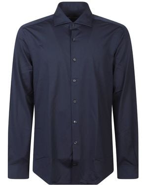 Fay Overhemden ,Blauw ,Button-Up Shirt