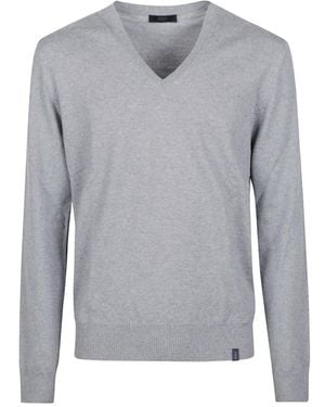 Fay V-Neck Knitwear - Gris