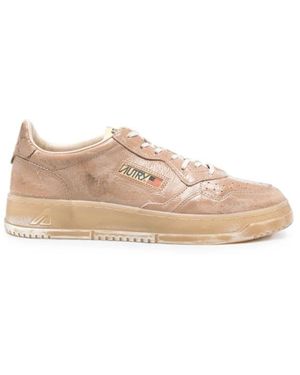 Autry Super Vintage Low Leder Sneaker - Natur