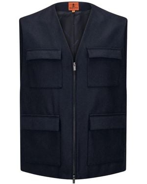 Barena Jassen ,Blauw ,Wol Romeo Flan Vest