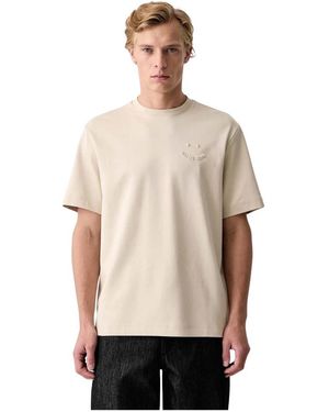 Paul Smith Tops ,Katoen T-Shirt - Naturel