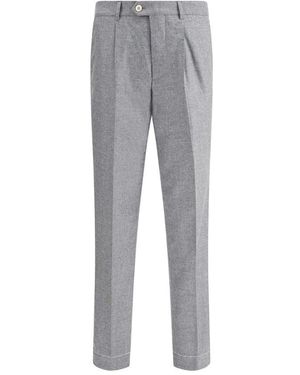 Brunello Cucinelli Kaschmir-Seidenflanellhose - Grau