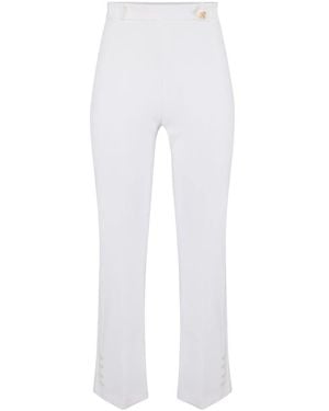 Elisabetta Franchi Straight Pants - White