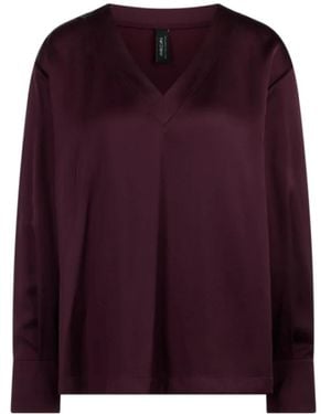 Marc Cain Overhemden ,Paars ,Polyester Blouse