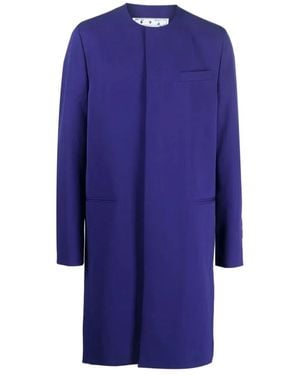 Off-White c/o Virgil Abloh Single-Breasted Coats - Blauw