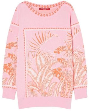 Marina Rinaldi Round-Neck Knitwear - Rose